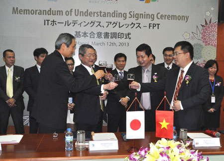 Lễ ký kết thành lập Liên doanh F-AGREX tại Việt Nam.