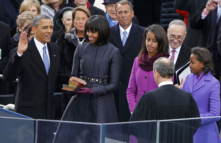 Những hình ảnh hài hước tại lễ nhậm chức của Tổng thống Obama