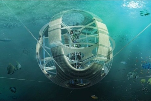 Dự án “Plastic Fish Tower” (tạm dịch là “Tòa nhà Cá nhựa”) với cấu trúc hình tròn nổi trên bề mặt đại dương nằm trong Đảo rác Thái Bình Dương khổng lồ sẽ thu thập và tái chế nhựa để tạo năng lượng.
