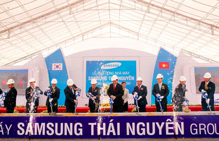 Lễ khởi công xây dựng nhà máy Samsung Thái Nguyên diễn ra sáng nay, ngày 25/3.