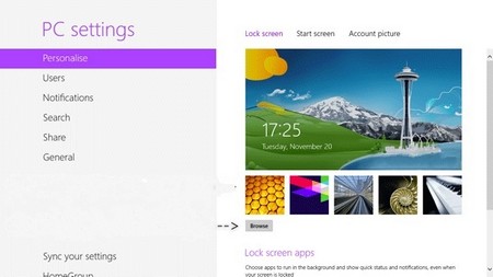 Lock Screen là một trong những tính năng mới trên Windows 8